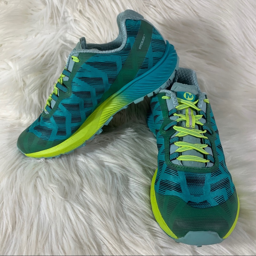 Merrell Teal and Lime Athletic Shoes